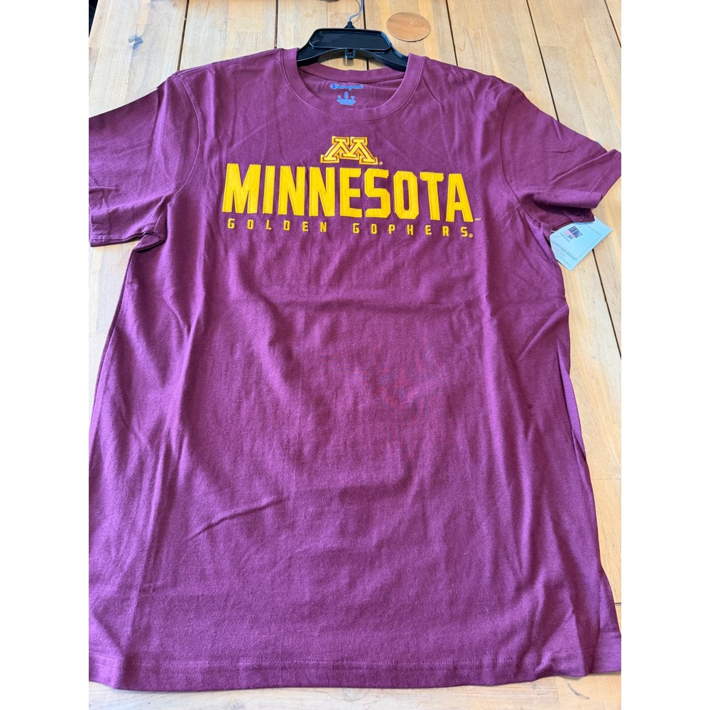 Champion Minnesota Golden Gophers Maroon Embroidered T-Shirt Mens Medium NWT